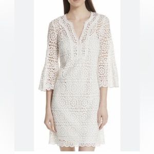 Kate Spade NEW why crochet lace dress slipped lined with 3/4 length bell sleeve